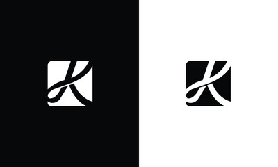 JK K Logo Design Template Vector Graphic Branding Element.