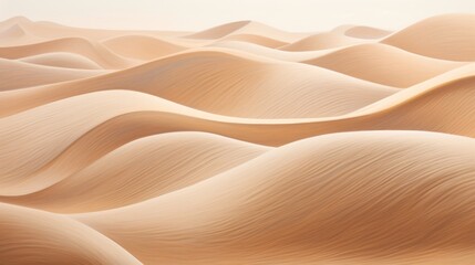 Fototapeta na wymiar Waves of Sand Dunes: Soothing Beige and Brown Sand Dunes Pattern, Mimicking Undulating Desert Landscape
