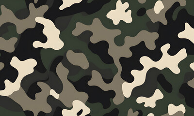 Green Camouflage Pattern Military Colors Vector Style Camo Background Graphic Army Wall Art Design