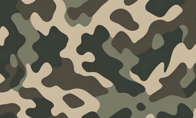 Naklejka premium Green Camouflage Pattern Military Colors Vector Style Camo Background Graphic Army Wall Art Design