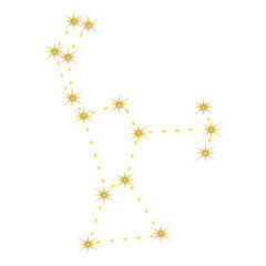 Orion Constellation Stars on Transparent Background - PNG Illustration for Stellar Designs