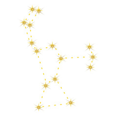 Obraz premium Orion Constellation Stars on Transparent Background - PNG Illustration for Stellar Designs