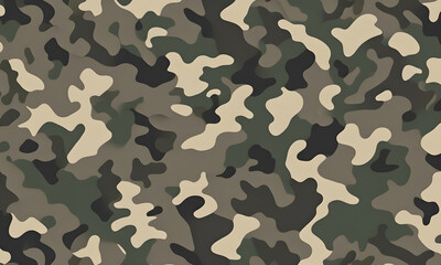 Fototapeta premium Green Camouflage Pattern Military Colors Vector Style Camo Background Graphic Army Wall Art Design