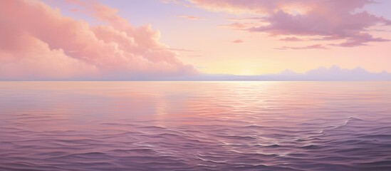 Fototapeta na wymiar beautiful pink sunrise over sea