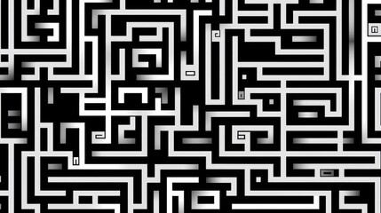 Labyrinth of Lines: A Monochrome Geometric Enigma