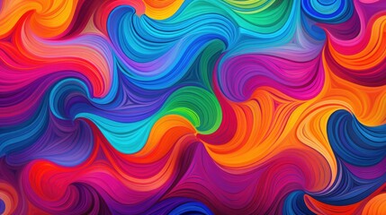 Obraz premium Colorful Whirl: A Psychedelic Spiral of the 60s