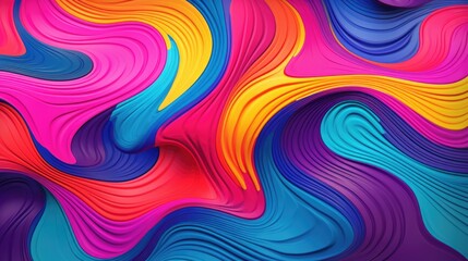 Fototapeta premium Colorful Whirl: A Psychedelic Spiral of the 60s