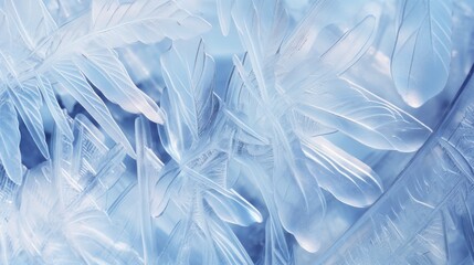 Obraz premium Winter's Edge: Crystal Clarity of Icy Forms