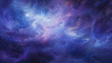 Cosmic Voyage: A Galaxy of Blues and Purples