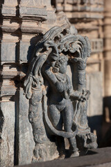 Naklejka premium India temple in Hospet on a sunny winter day