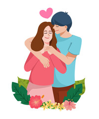 Vector hand drawn valentine's day