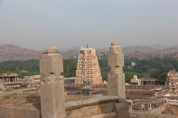 Fototapeta premium India ruins of Hampi on a sunny winter day
