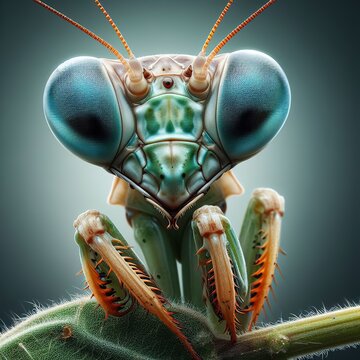 Portrait of praying mantis