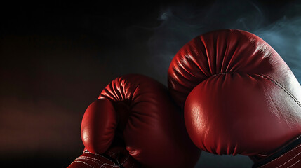 Wide poster of hot fighting boxing gloves
