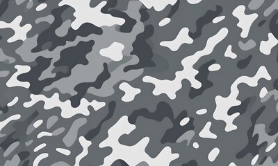 Cool Grays Camouflage Pattern Military Colors Vector Style Camo Background Graphic Army Wall Art Design