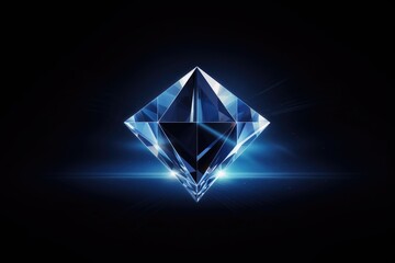Glowing Diamond symbol on a dark blue background.