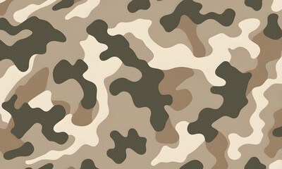 Desert Camouflage Pattern Military Colors Vector Style Camo Background Graphic Army Wall Art Design