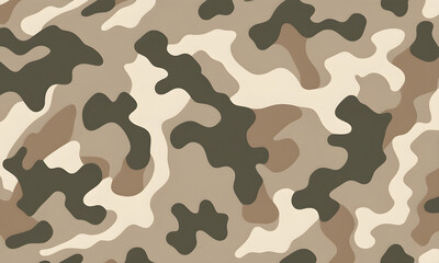 Naklejka premium Desert Camouflage Pattern Military Colors Vector Style Camo Background Graphic Army Wall Art Design