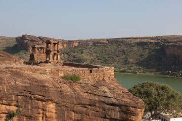 India temples of Badami on a sunny winter day