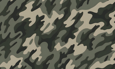 Fototapeta premium Forest Camouflage Pattern Military Colors Vector Style Camo Background Graphic Army Wall Art Design