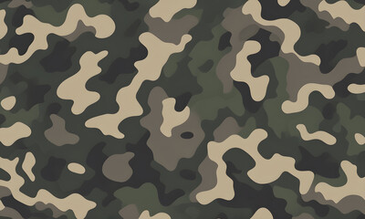 Forest Camouflage Pattern Military Colors Vector Style Camo Background Graphic Army Wall Art Design
