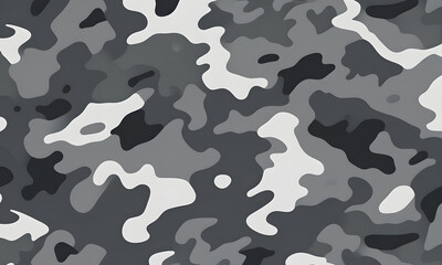 Greyscale Camouflage Pattern Military Colors Vector Style Camo Background Graphic Army Wall Art Design