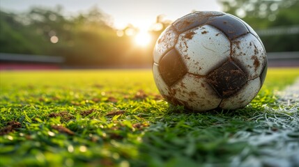 Soccer Ball on Lush Green Field