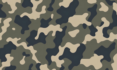 Naklejka premium Camouflage Pattern Military Colors Vector Style Camo Background Graphic Army Wall Art Design