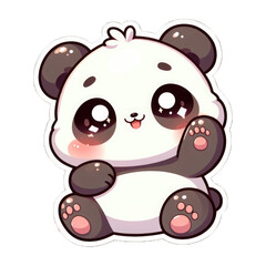 Generative AI Cute Little Panda Sticker, cute little panda sticker, Adorable little panda stickers, Little panda Sticker, funny panda stickers, adorable little panda stickers, cute panda stickers