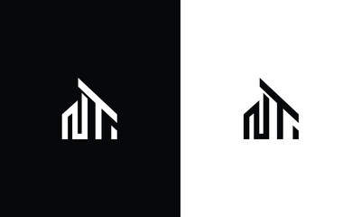 Alphabet NT , NT initial Letter Monogram Icon Logo vector illustration - obrazy, fototapety, plakaty
