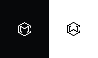 CW initial logo design, CM logo, CW Letter Logo Design Template