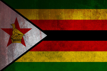 Flag of Zimbabwe, Zimbabwe Flag, National symbol of Zimbabwe country.