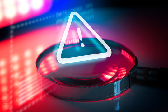 Malware attack virus alert , malicious software infection , cyber security awareness training to protect business information from threat attacks