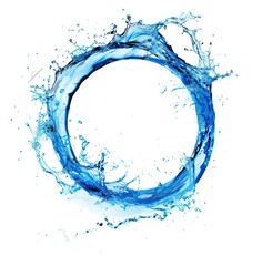 Liquid Artistry: Splashing Water Circle with a Splash Crown
