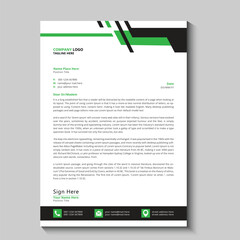Modern and business letterhead template design