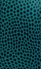 Leopard Print Green Blue Colors Pattern Animal Printing Colorful Vector Style Background Graphic Wall Art Design