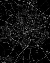 Coventry UK Map, Detailed Dark Map of Coventry UK