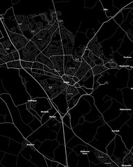 Luton UK Map, Detailed Dark Map of Luton UK