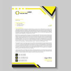Modern and business letterhead template design