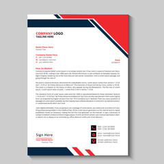 Modern and business letterhead template design