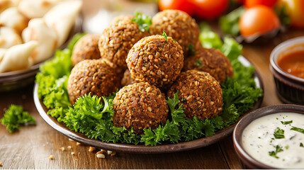 chickpeas falafel balls closeup