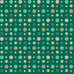 Seamless green pattern, background for print and textile design, etc.