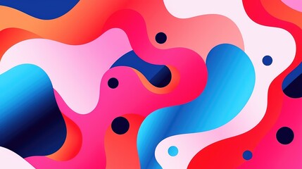 Abstract geometric background in Memphis style