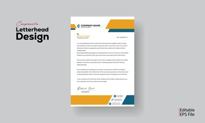 Modern Colorful business Letterhead design template