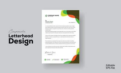 Colorful Letterhead design template