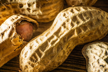 Peanuts macro close up healthy concept background