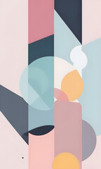 Abstract Minimalistic Splash Painting Digital Modern Artwork Geometric Wall Art Patterns Colorful Design