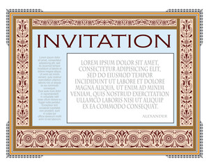 Vector template flyer, invitations or greeting card.