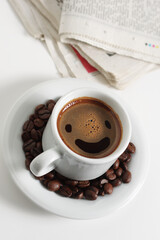 Coffee and newspaper