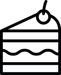 Kawałek ciasta ikona. © EmBer_graphic